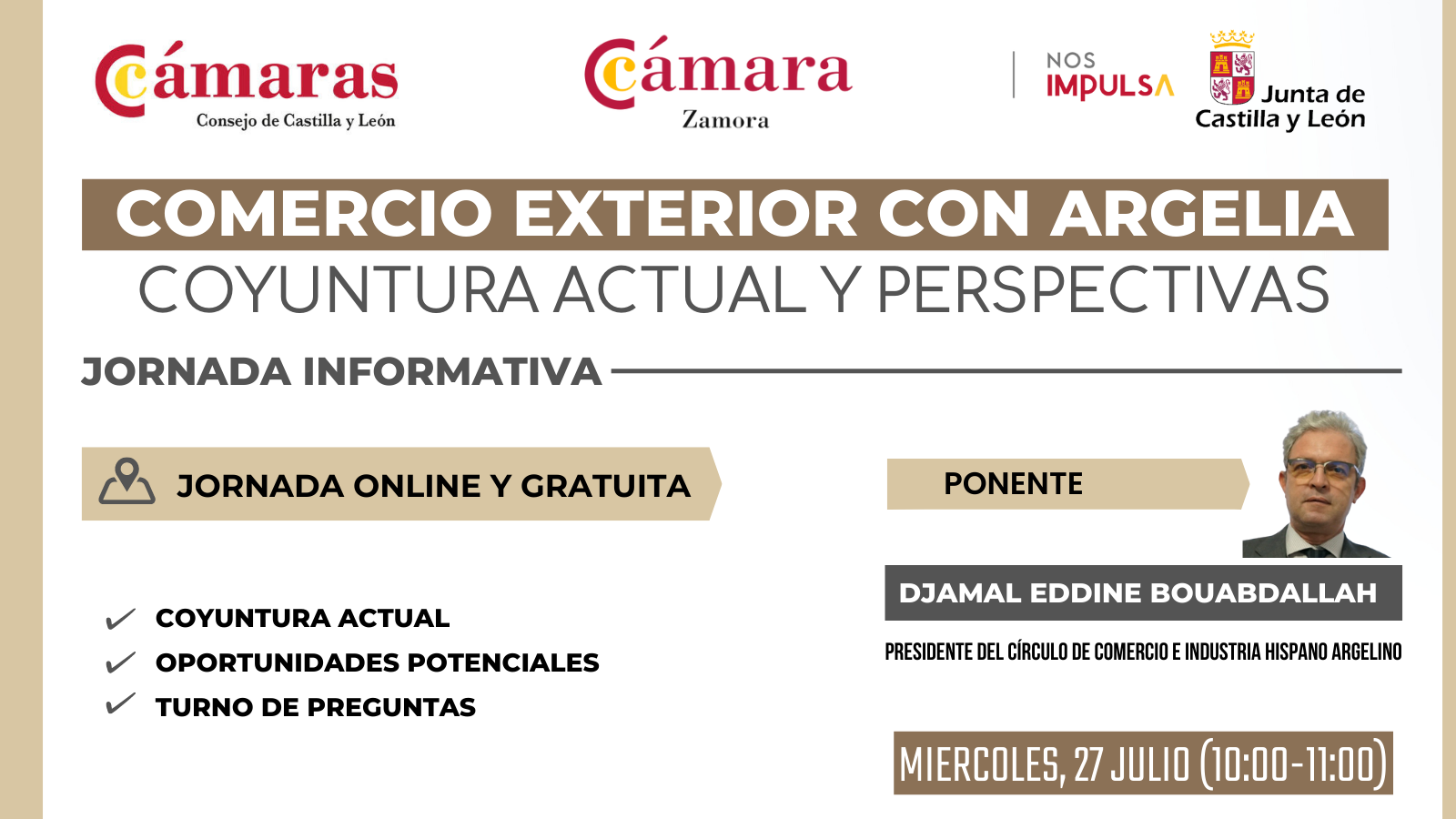 Jornada Informativa "Comercio exterior con Argelia: coyuntura actual y perspectivas"