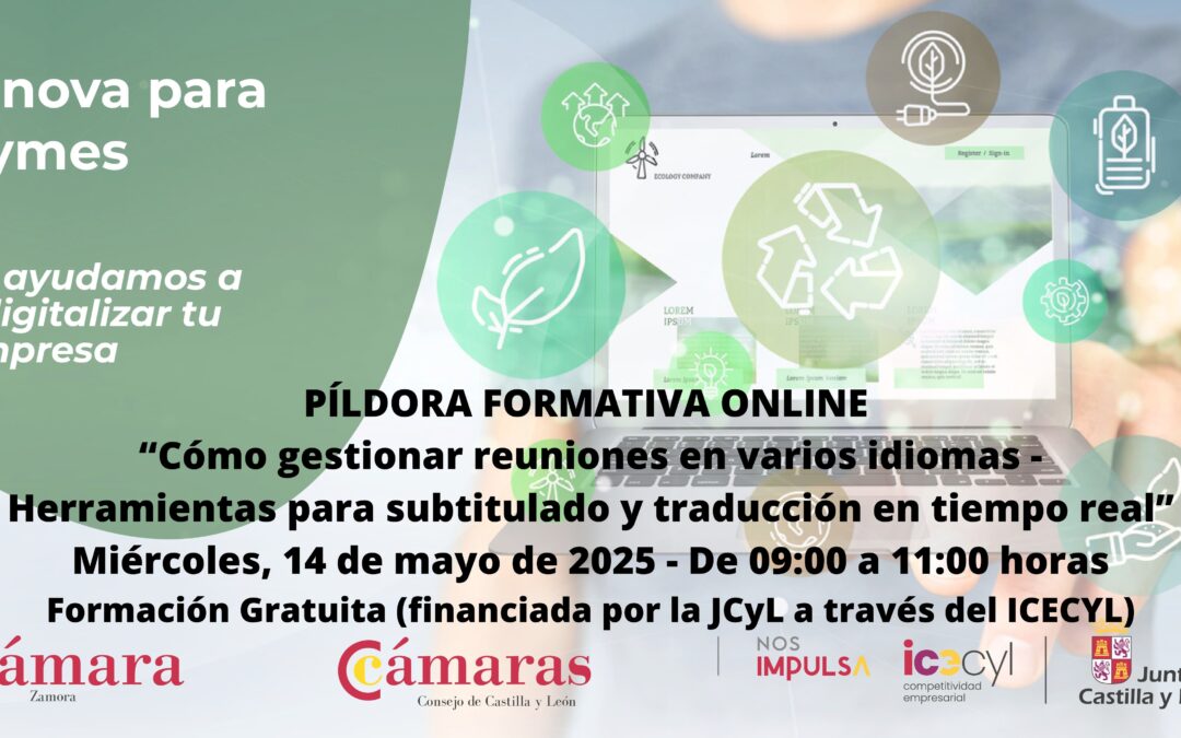 Píldora Formativa Online «Cómo gestionar reuniones en varios idiomas – Herramientas para subtitulado y traducción en tiempo real»