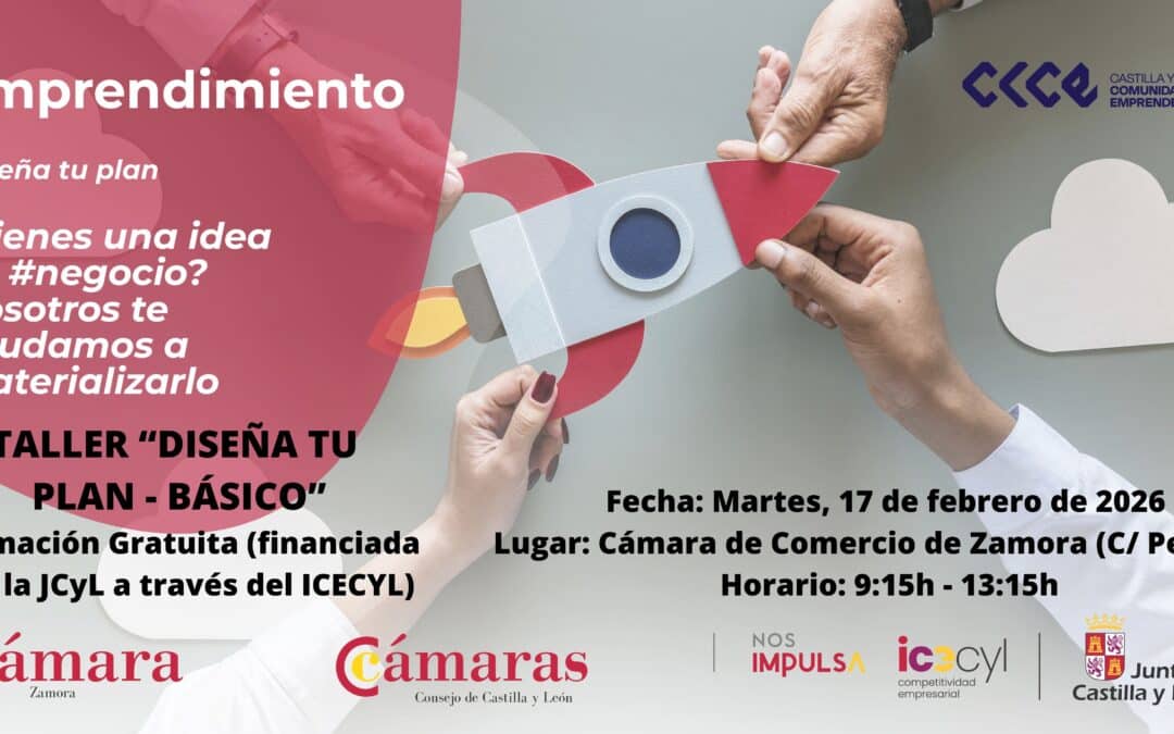 La Cámara de Comercio de Zamora y la Junta de Castilla y León ponen a disposición de emprendedores una hoja de ruta con un plan integral de servicios personalizados en 8 talleres