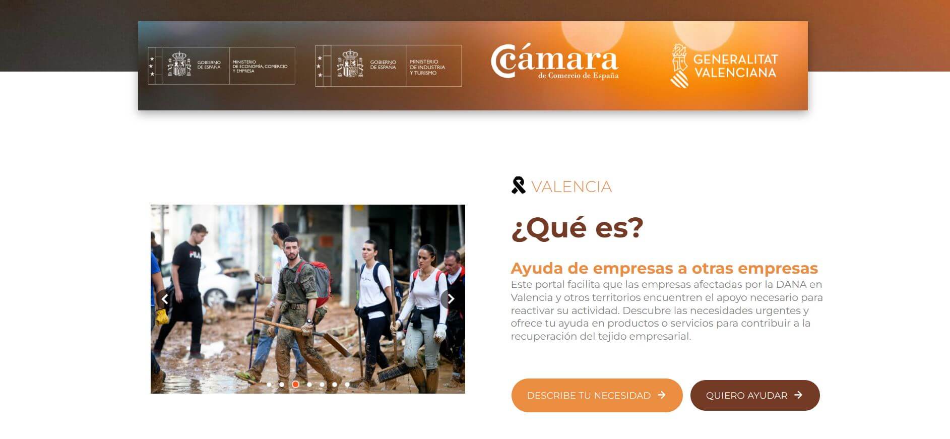 Llamamos a la solidaridad de los empresarios de la provincia que puedan ayudar donando productos y servicios concretos que necesitan los empresarios y autónomos afectados por la DANA.