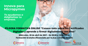 Taller Formativo Online “Conoce todo sobre los Certificados Digitales y aprende a firmar digitalmente con ellos”