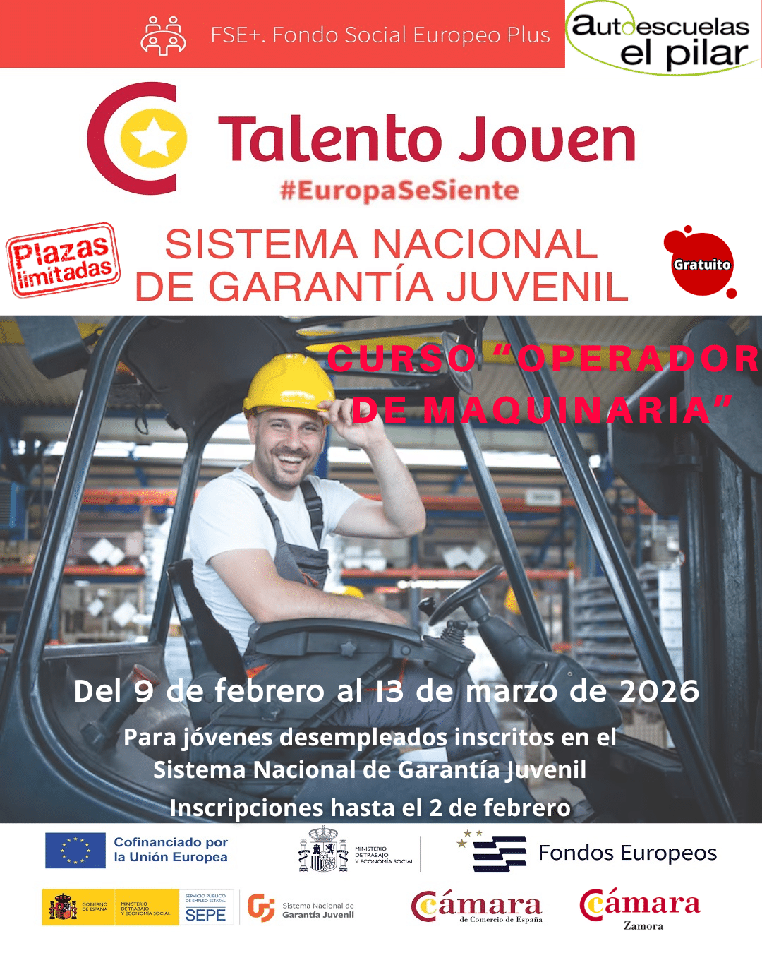 Curso Operador de Maquinaria Febrero 2026