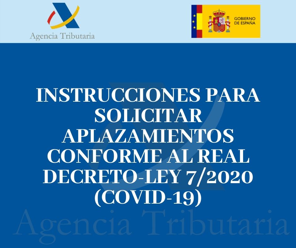 Instrucciones para solicitar aplazamientos