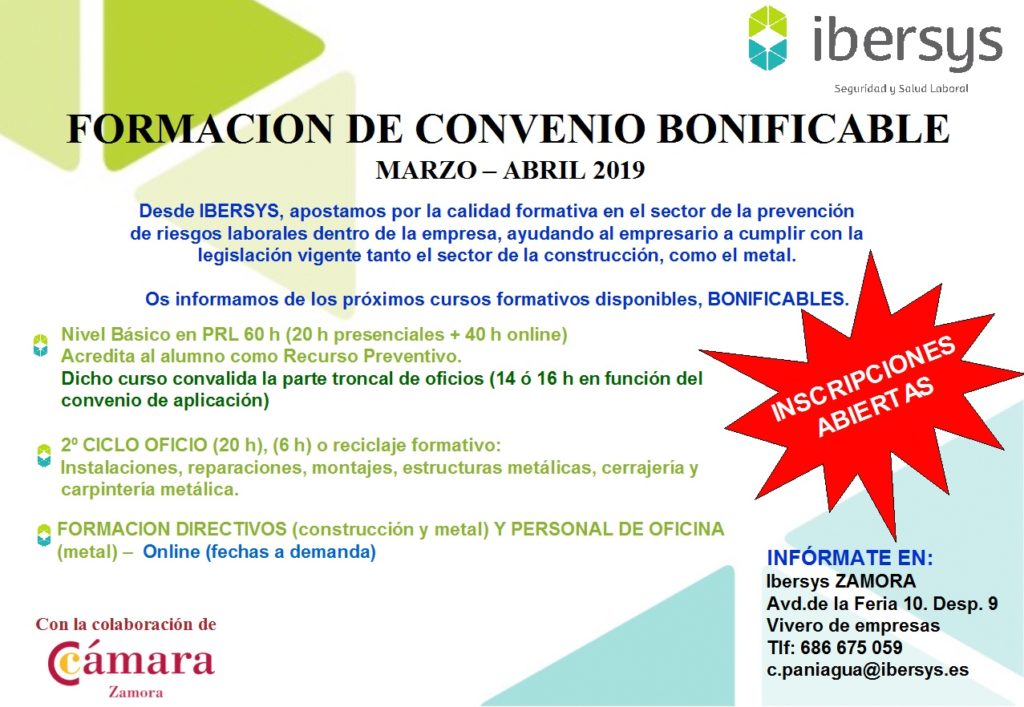 FORMACIÓN CONVENIO CONSTRUCCION – METAL IBERSYS MARZO JUNIO