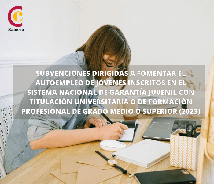 Subvenciones dirigidas a fomentar el Autoempleo de jóvenes inscritos en el Sistema Nacional de Garantía Juvenil con titulación Universitaria o de Formación Profesional de grado medio o superior (2023)