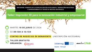 Taller gratuito: Impresión 3D para la innovación industrial y empresarial (Benavente)