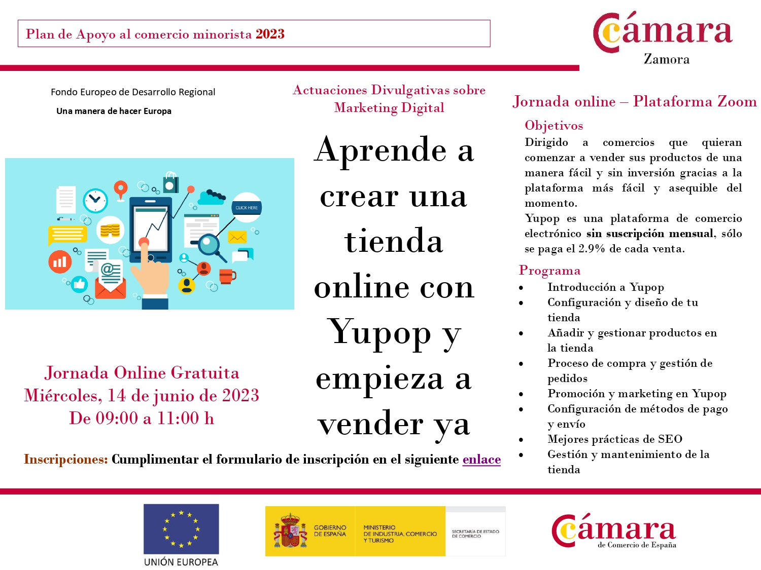 Jornada Aprende a crear una tienda online con Yupop y empieza a vender ya