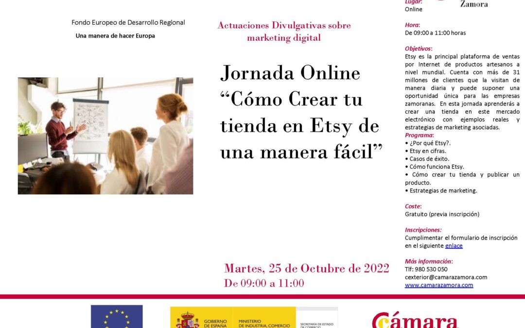 Jornada Online Gratuita “Cómo Crear tu tienda en Etsy de una manera fácil”