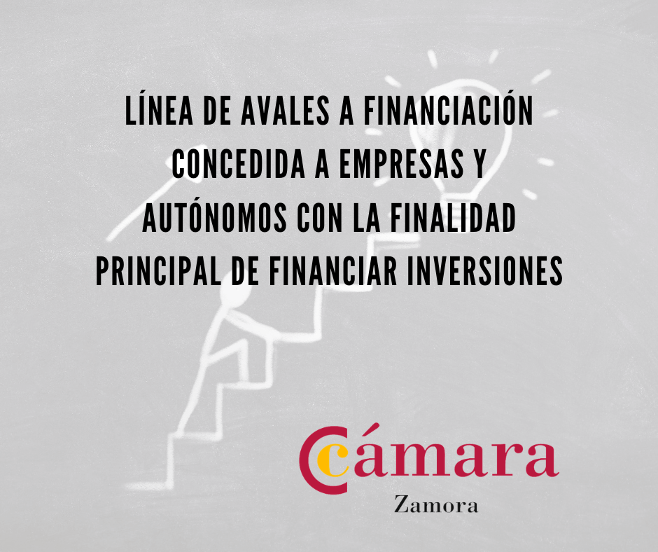 Línea de Avales a Financiación concedida a empresas y autónomos con la finalidad principal de financiar inversiones