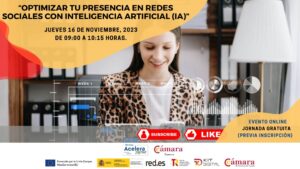Jornada Online Gratuita: «Optimizar tu presencia en redes sociales con Inteligencia Artificial (IA).»