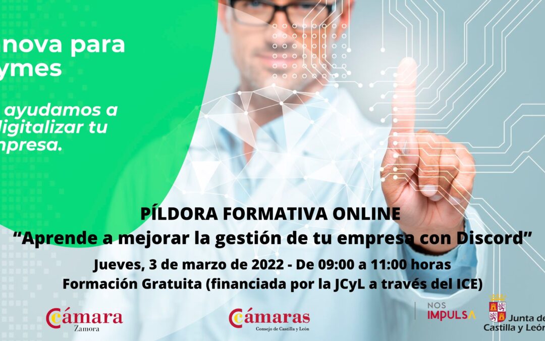 Píldora Formativa Online “Aprende a mejorar la gestión de tu empresa con Discord”