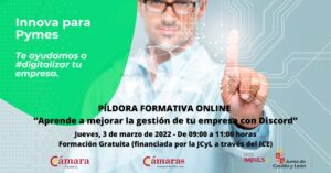Píldora Formativa Online “Aprende a mejorar la gestión de tu empresa con Discord”