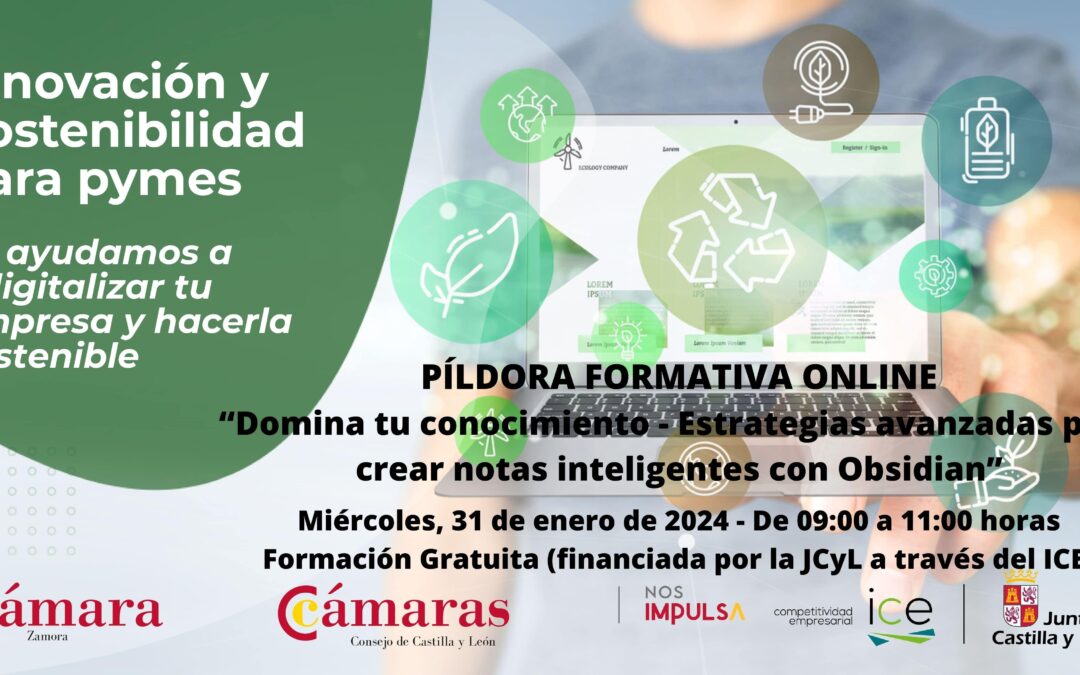 Píldora Formativa Online “Domina tu conocimiento – Estrategias avanzadas para crear notas inteligentes con Obsidian”