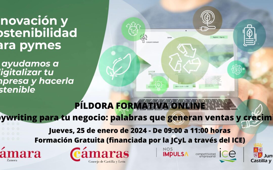 Píldora Formativa Online “Copywriting para tu negocio: palabras que generan ventas y crecimiento”