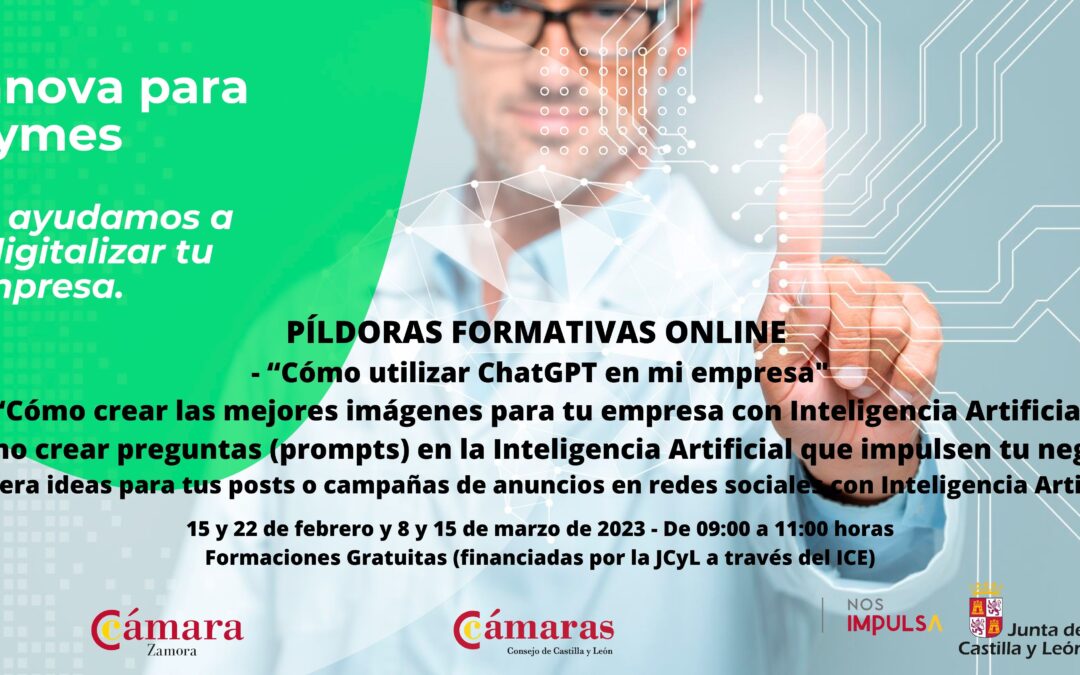 La Cámara de Comercio de Zamora y la Junta de Castilla y León desarrollan 9 píldoras formativas adaptadas a las necesidades digitales de las empresas zamoranas