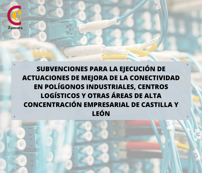 Subvenciones para la ejecución de actuaciones de mejora de la conectividad en polígonos industriales, centros logísticos y otras áreas de alta concentración empresarial de Castilla y León