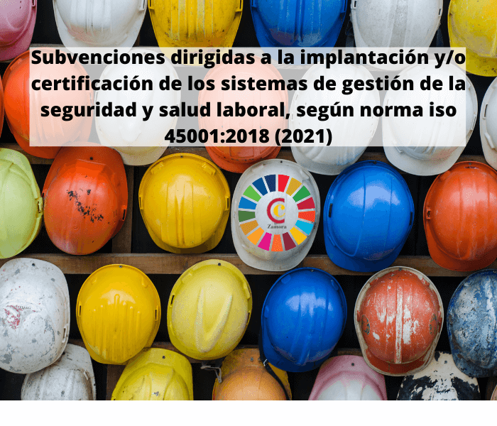 Subvenciones dirigidas a la implantación y/o certificación de los sistemas de gestión de la seguridad y salud laboral, según norma iso 45001:2018 (2021)