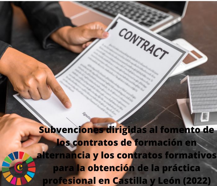 Subvenciones dirigidas al fomento de los contratos de formación en alternancia y los contratos formativos para la obtención de la práctica profesional en Castilla y León (2022)
