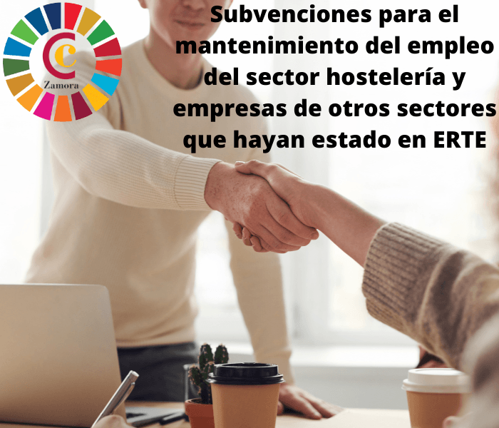 Subvenciones para el mantenimiento del empleo del sector hostelería y empresas de otros sectores que hayan estado en ERTE