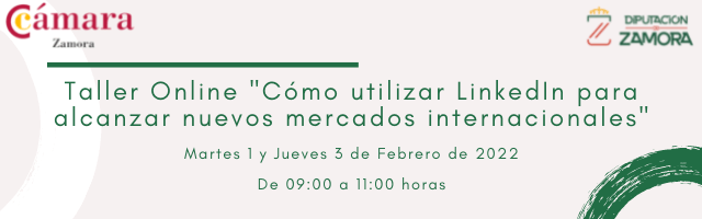 Taller Formativo Gratuito Online «Cómo utilizar LinkedIn para alcanzar nuevos mercados internacionales»