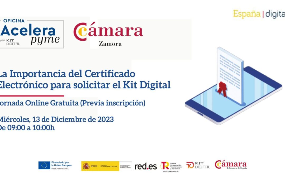 Jornada Online Gratuita: “La Importancia del Certificado Electrónico para solicitar el Kit Digital”