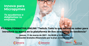 Taller Formativo Online “Twitch: Todo lo que necesitas saber para introducir tu marca en la plataforma de live streaming en tendencia”
