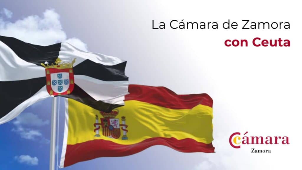 La Cámara de Comercio de Zamora se suma al apoyo de la red cameral a Ceuta con el izado de su bandera