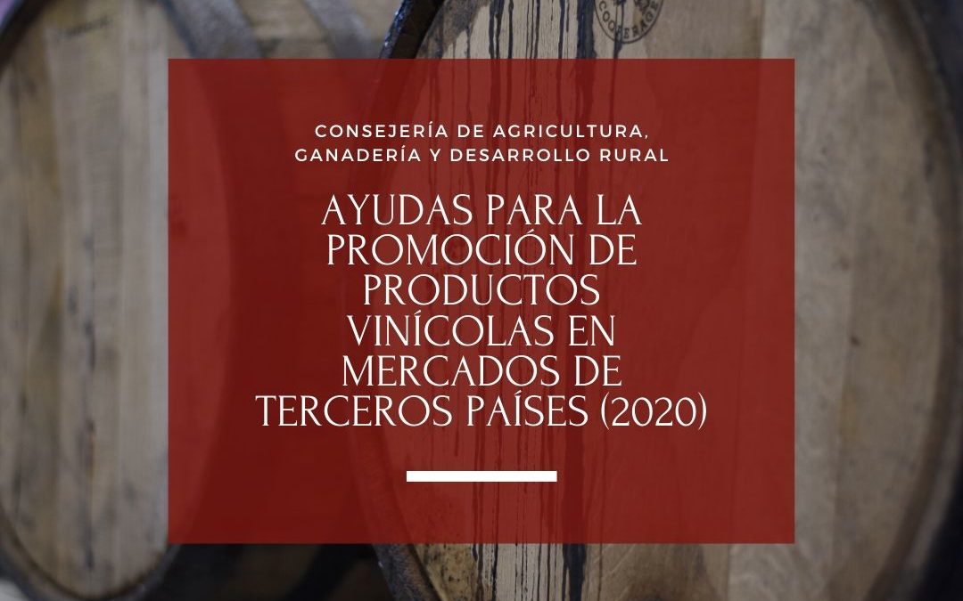 Ayudas para la promoción de productos vinícolas en mercados de terceros países (2020)