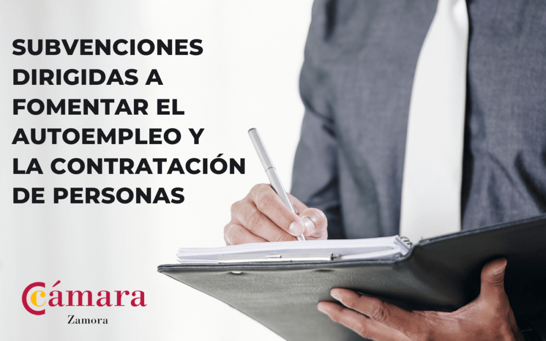 Subvenciones dirigidas a fomentar el autoempleo y la contratación de personas