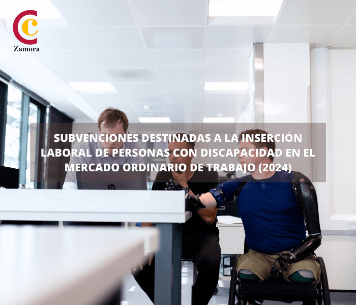 Subvenciones destinadas a la inserción laboral de personas con discapacidad en el mercado ordinario de trabajo